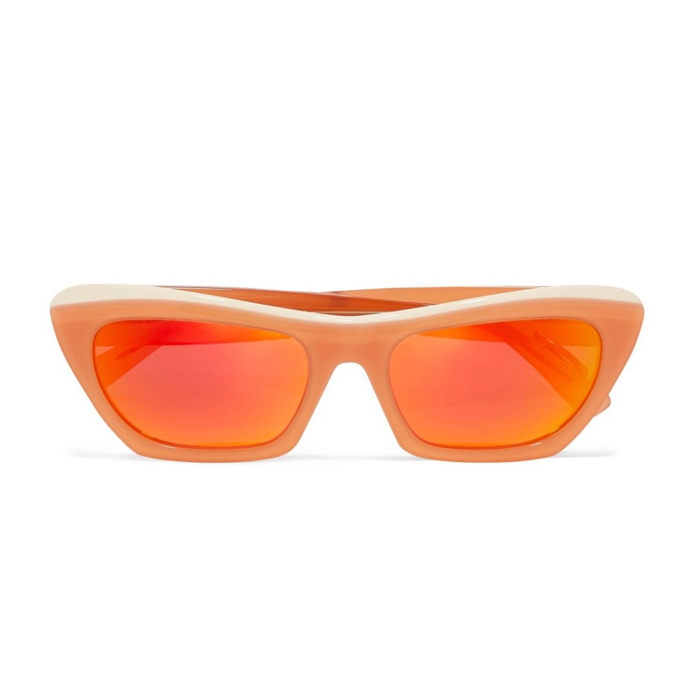 Acne Studios Azalt piercing orange mirrored cat eye lens sunglasses